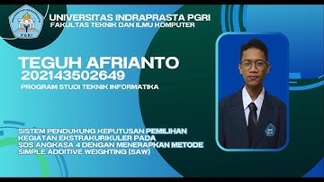 Simulasi Program  Aplikasi TA UNINDRA | Teguh Afrianto - 202143502649