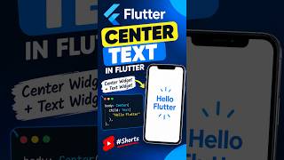 How to Center Text in Flutter Using Center Widget #Flutter