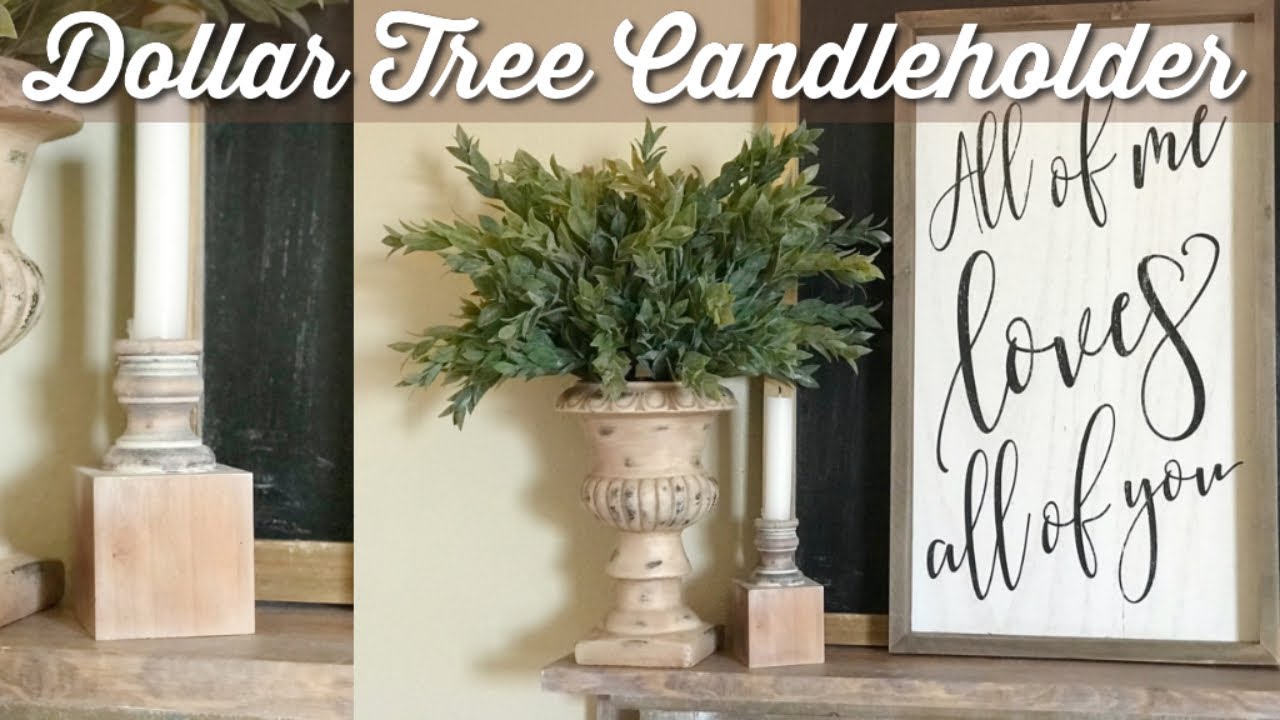 Dollar Tree DIY Wood Craft Cube Candleholder YouTube