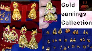 Gold Earrings Collection|My heavy Gold earrings Collection|Telugu Vlogs|Gold jewellery collection