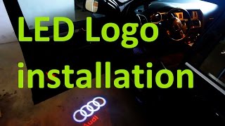 One minute DIY - Laser Car Logo LED light installation