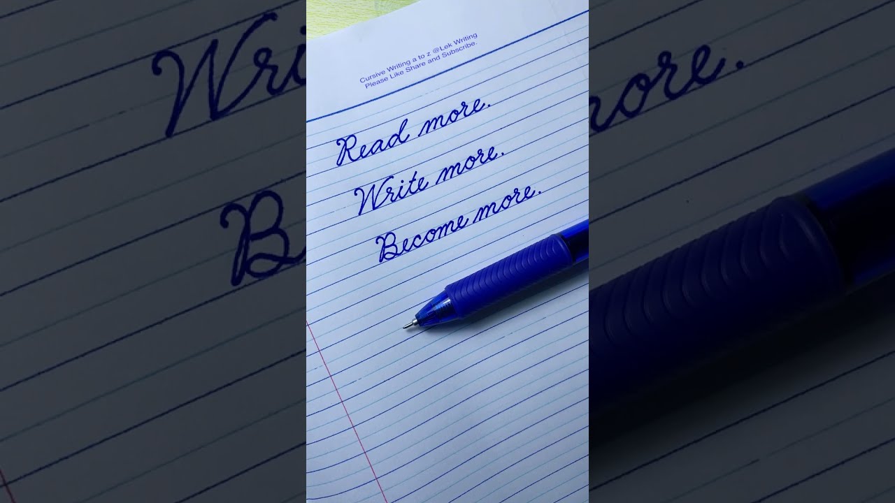 Cursive Writing Quote 19 How To Write In Handwriting Practice Letters