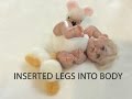 Inserted legs into Baby Body - Mini Pose-able Baby (V31)