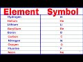 elements and symbols | element and symbol