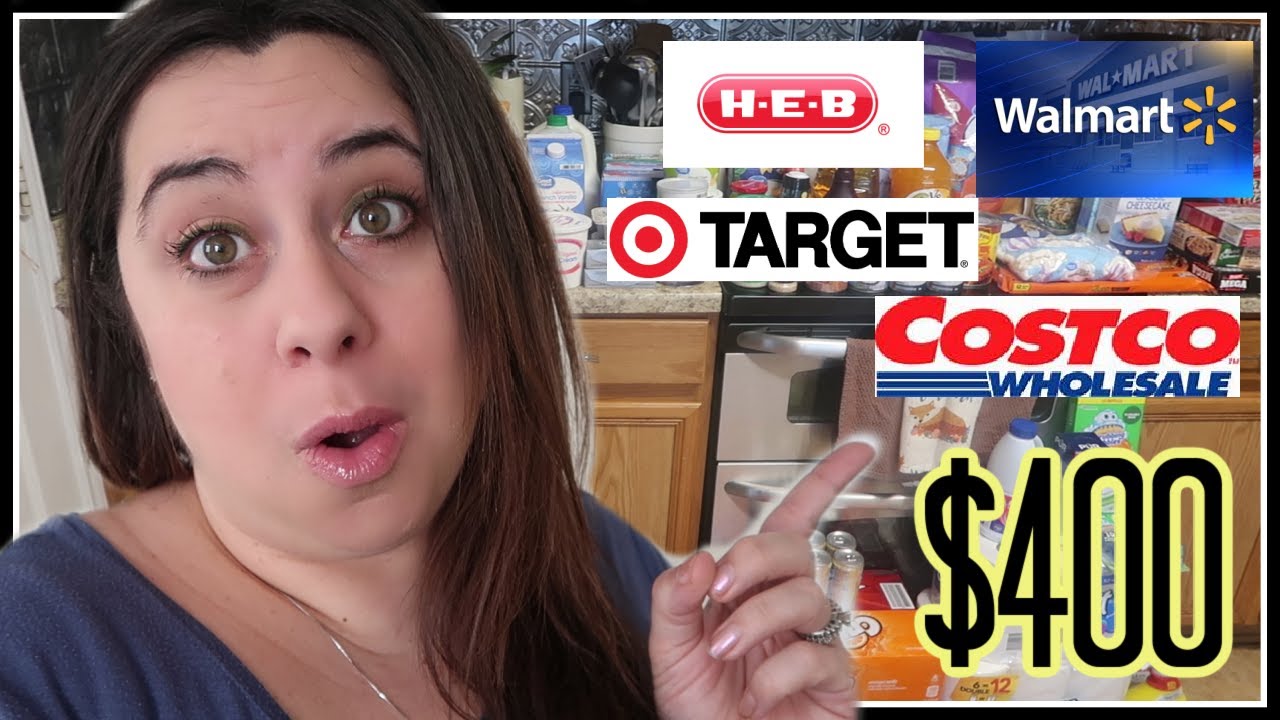 4 Stores 4 hundred dollars! Family of 6 Weekly Grocery Haul! - YouTube