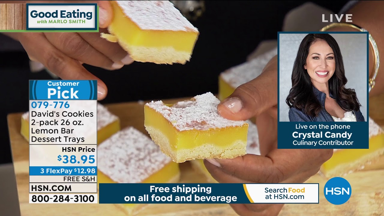 David's Cookies Set of 2 26 oz. Lemon Bar Dessert Trays - YouTube