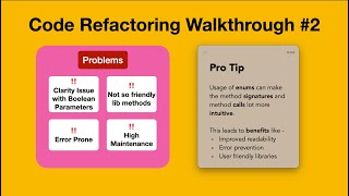 Use Enums to simplify method signatures for better readability, libs
