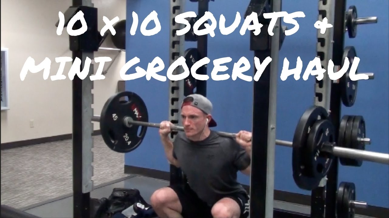 ZTPHYSIQUE | 10x10 SQUATS BODYBUILDING LEG WORKOUT | MINI GROCERY HAUL