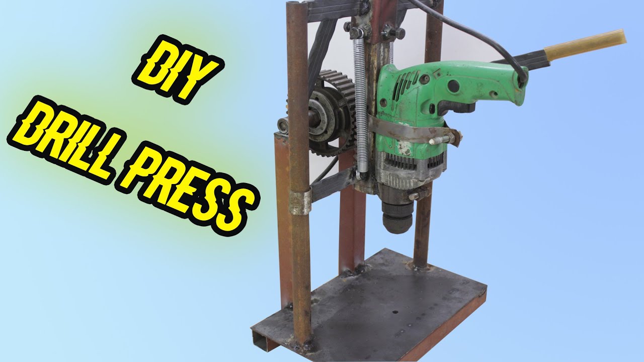 diy homemade drilling machine stand/اصنع بنفسك مثقاب ثابت قوي واحترافي