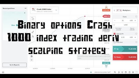 Binary options Crash 1000 index trading deriv scalping strategy