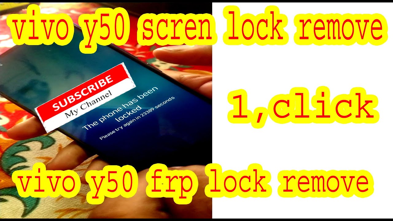 vivo y50 screen lock remove  //1 click //frp unlock