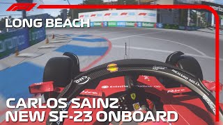F1 2023 New SF-23 Carlos Sainz's Onboard Lap Around Long Beach Street Circuit | Assetto Corsa F1 2023 New SF-23 Carlos Sainz's Onboard Lap Around Long Beach Street Circuit | Assetto Corsa