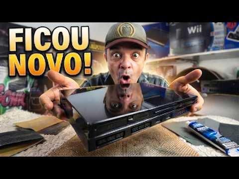 RESTAURAÇÃO INCRÍVEL: FIZ O PS2 BRILHAR COMO NOVO!