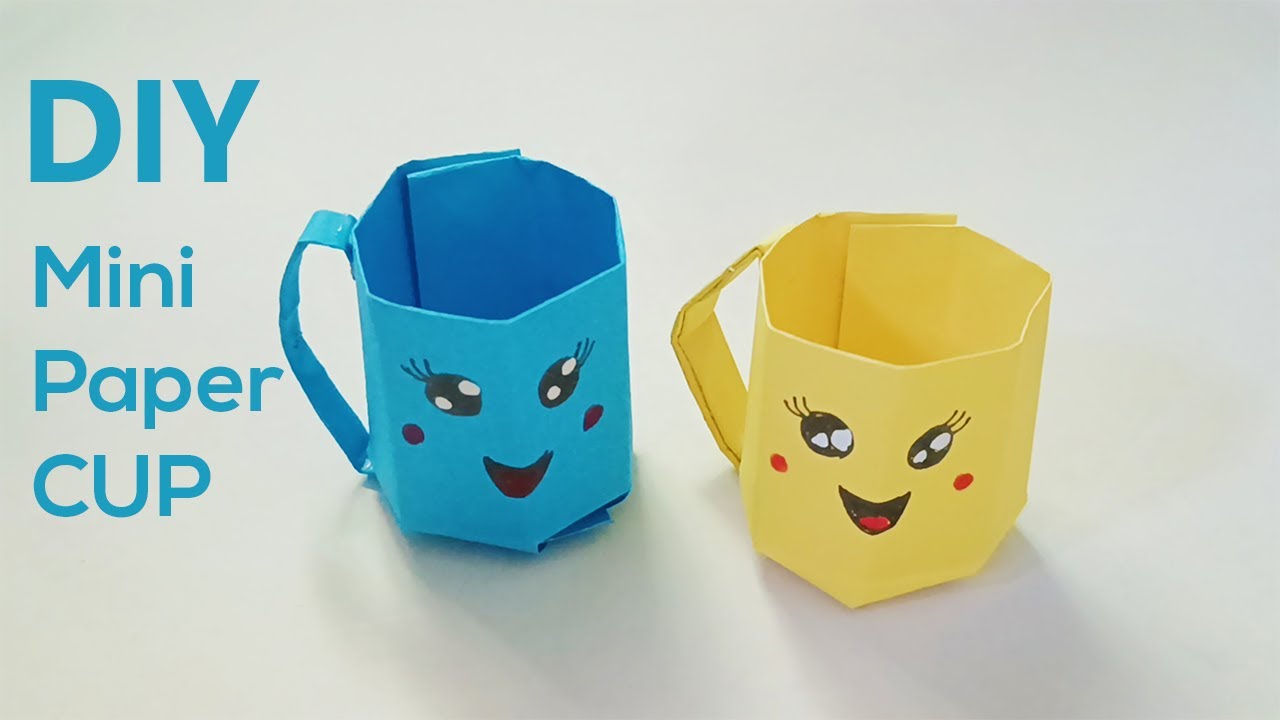 DIY MINI PAPER CUP| Paper Crafts For School | Easy origami | Kids Craft ...