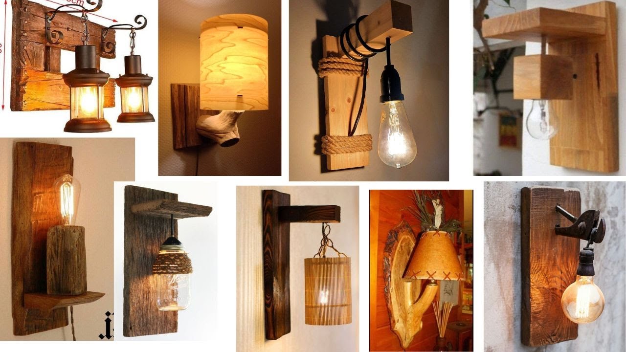 10+ Inspiring Wooden Wall Light Designs  Rustic, Modern & DIY Lamp Ideas