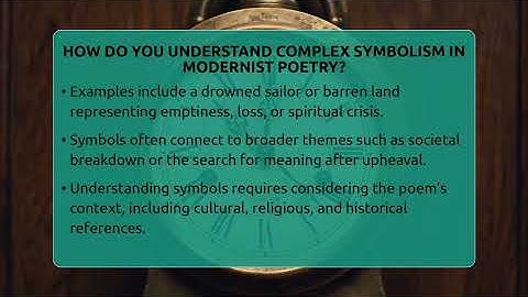 How Do You Understand Complex Symbolism In Modernist Poetry? - The Prose Path