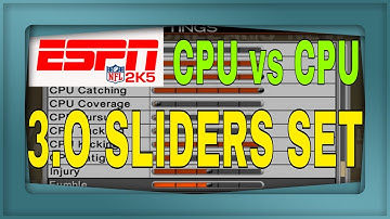 ESPN NFL 2K5 Sliders 3.0- Tips for CPU vs CPU Gameplay