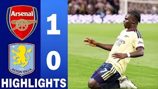 Arsenal 1-0 Aston Villa Saka Breaks The Deadlock Match Highlights
