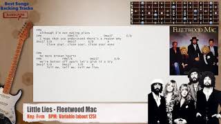 Video thumbnail of "🎸 Little Lies - Fleetwood Mac Guitar Backing Track with chords and lyrics"
