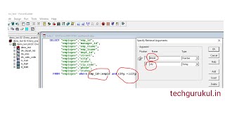 How to define retrieval argument on data window object (Power Builder)