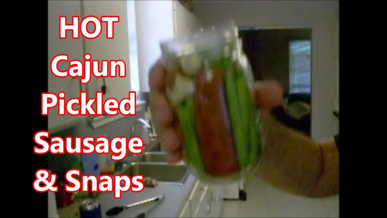 Hot Pickled Smoked Sausage Eggs garlic and snap beans YouTube