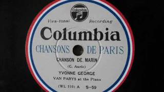 Video thumbnail of "Yvonne George　-　CHANSON DE MARIN"