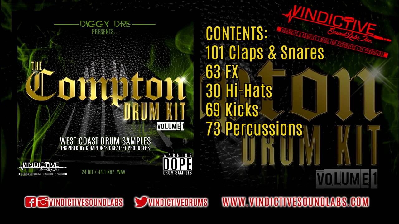 THE COMPTON DRUM KIT VOL. 1 DR. DRE / DJ QUIK / BATTLE CAT / WEST