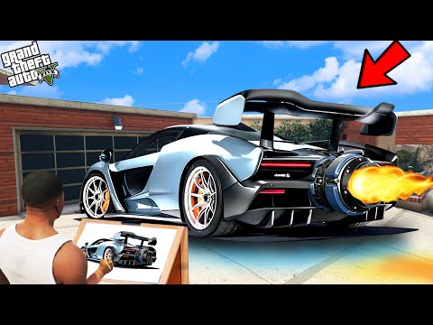 Franklin Using Magical Painting To Draw Fast Booster Car