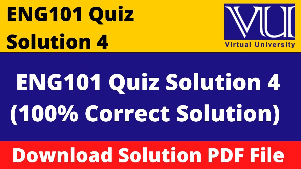 eng 101 quiz 4 2023 || Download File in  PDF