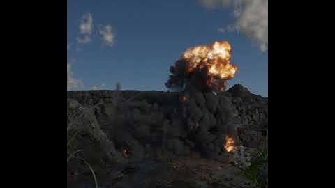 Explosion Simulation #shorts #explosion #animation #blender #fire