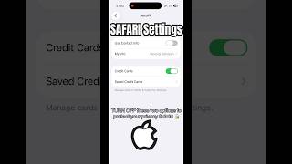 TURN OFF these two options in your iPhone's SAFARI settings 📲