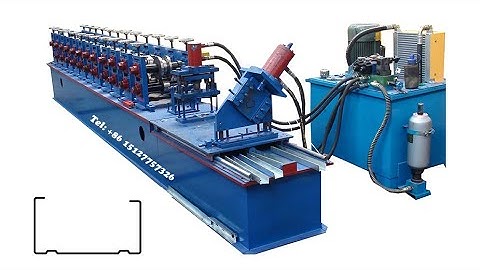 Channel C punching machine | C stud roll forming machine | C channel punching round hole machine