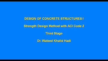 Design of flexural sections according to ACI Code 2