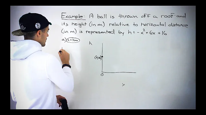 Quadratic Equation Word Problem (Ball Thrown Off Roof)