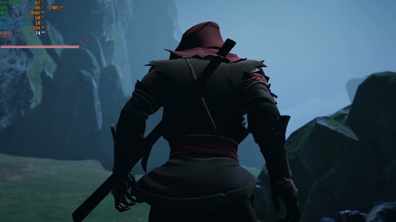 Aragami 2 Gameplay Benchmark RTX 3080 Ryzen 5900x 1440p Ultra Settings