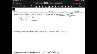 Unit 6 Test Review #20