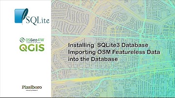 Installing SQLite database & importing OSM featureless data