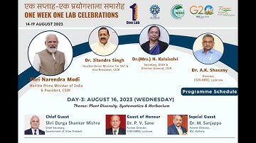Day-1: Inaugration of One Week One Lab Programme on CSIR-NBRI (August 14, 2023)