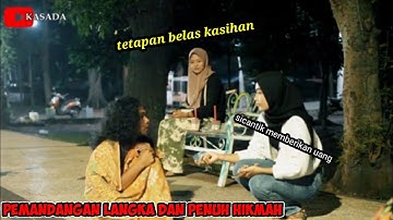 PRANK SHOLAWAT‼️ Tatapan Belas Kasihan SICANTIK Pada Seorang Gembel Bikin Haru | Sosial Eksperimen