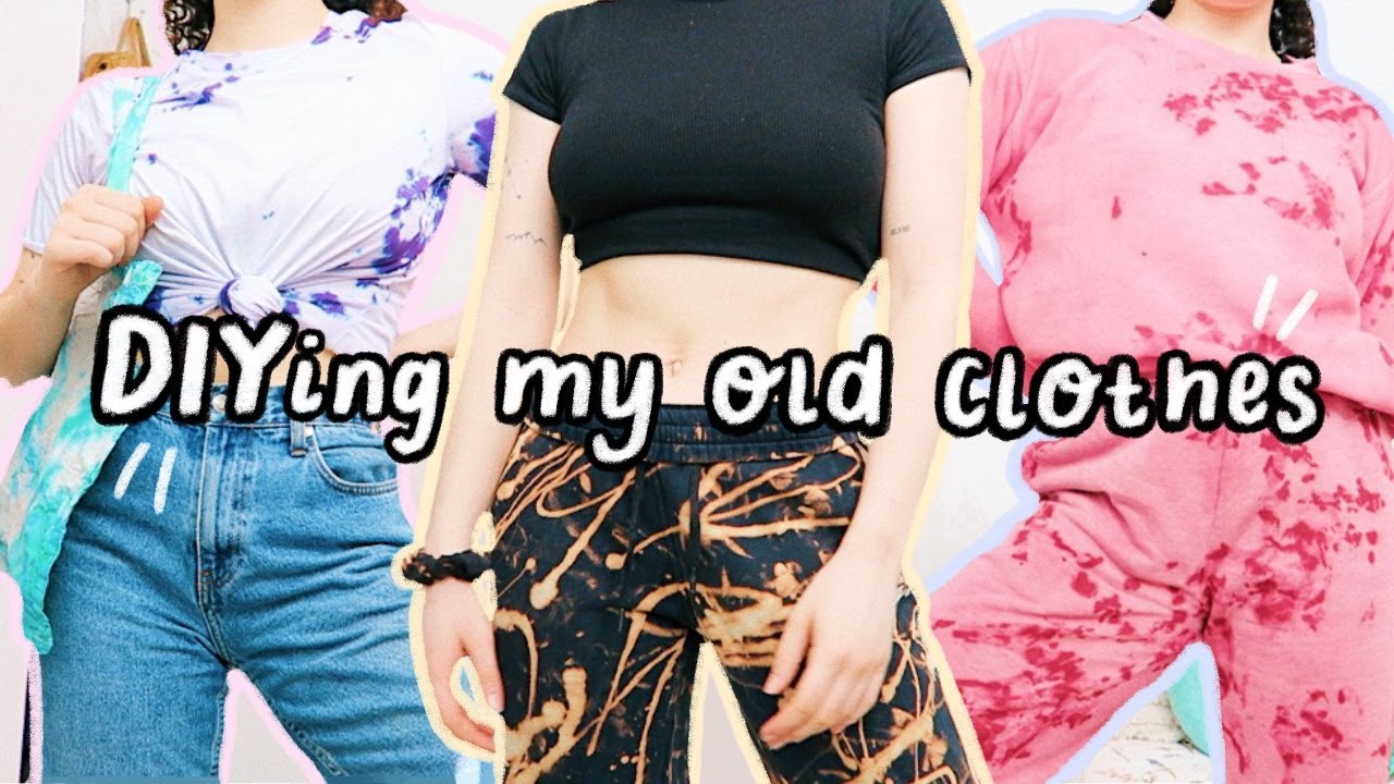 upcycling my old clothes! 🦋 DIY trendy TIKTOK clothes
