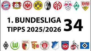 Bundesligatipps 1.Liga - 34.Spieltag - Saison 2025/2026
