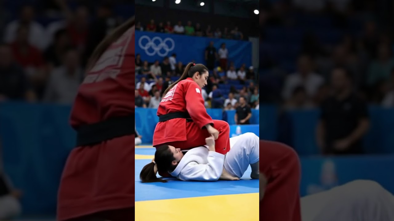“Power & Precision: Female Judo Champion in Action”