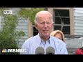 Biden tours hurricane damage in Florida; DeSantis doesn't meet with him during visit