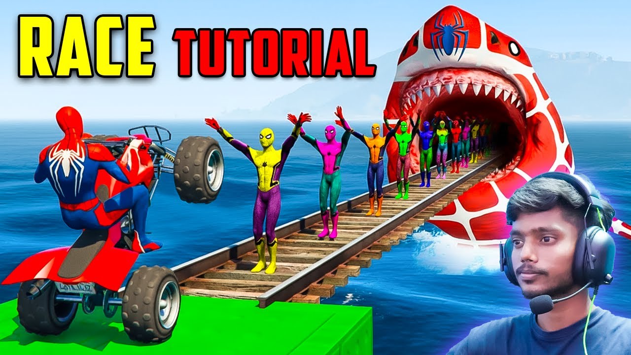 Spiderman Race Tutorial In Stunt Map || GTA 5