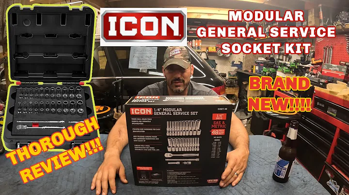 BRAND NEW!!! HARBOR FREIGHT ICON GENERAL SERVICE MODULAR 1/4 DR. SOCKET KIT -  PART #: S1SET48