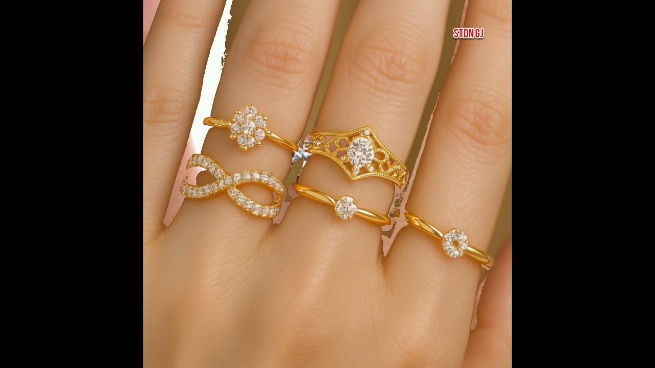 Gold Finger Ring Designs. 2025 Ladies Gold and Stone Rings Designs.