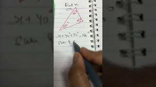 Angles of a triangle #mathsshorts #youtubeshorts #triangle #angels #easylearning #mathsteacher