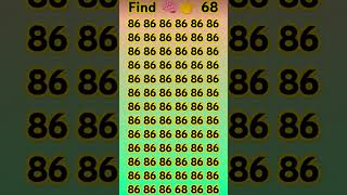Find 👉 68 odd number puzzle || iq level || math reasoning puzzle iq #mathematicspuzzles #viralvideo