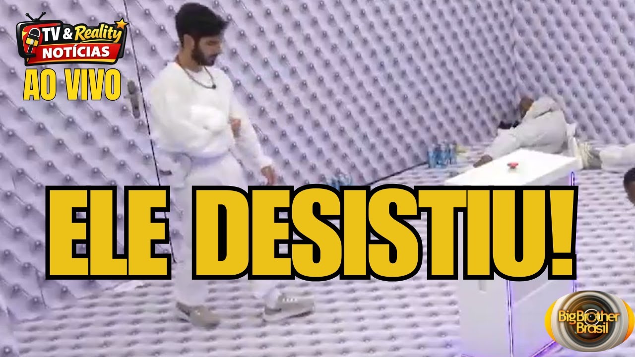 BBB 26: RICARDINHO DESISTIU DO QUARTO BRANCO SAIBA TODOS OS DETALHES