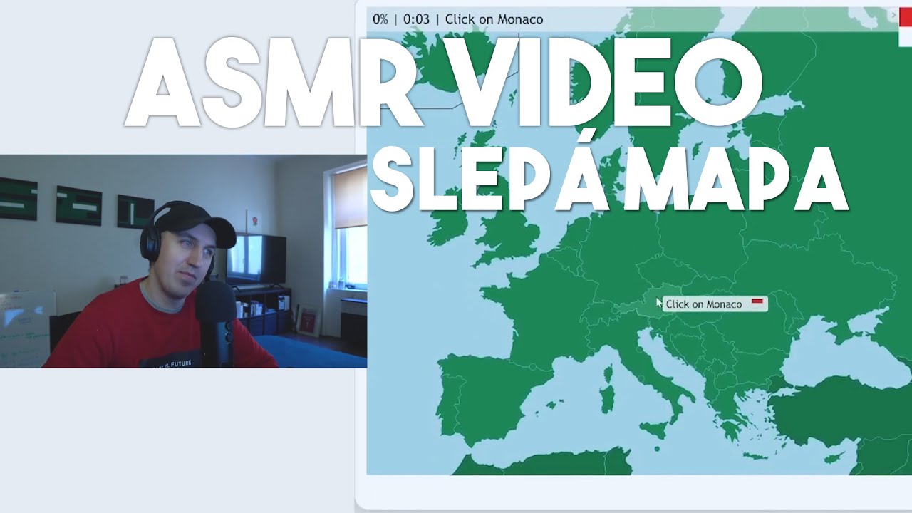 ASMR CZ - Poznám státy na slepé mapě? EDU (4K)